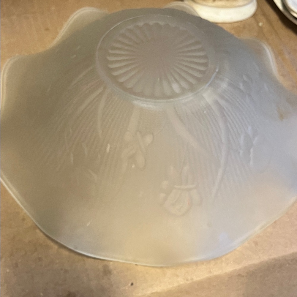 Frosted Glass Decorative Bowl Iris
11 1/2 inch